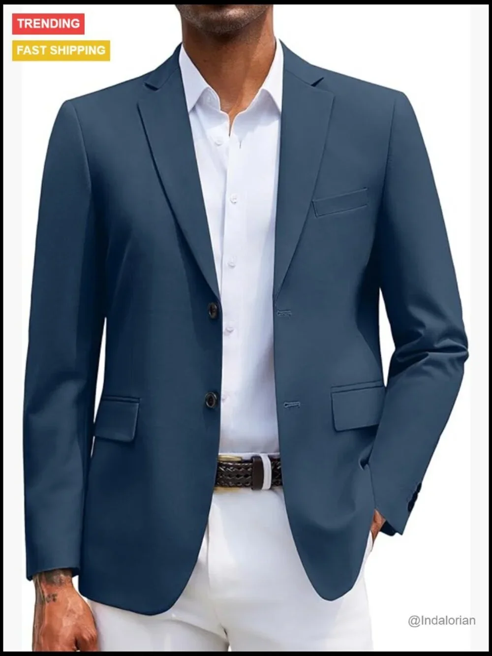 Slim Fit Blazer Lightweight Suit Jacket Sport Coat Long Sleeve Notch Lapel